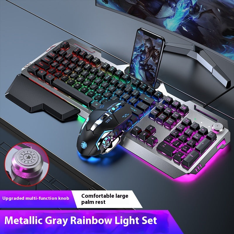 Clavier Gamer RGB – Molette Multimédia & Repose-poignet Intégré