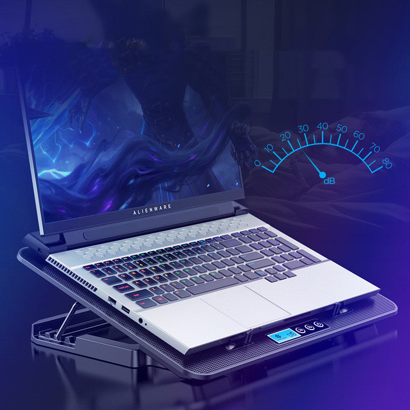Support Refroidisseur A9 – 6 Ventilateurs LED Ultra-Silencieux pour Lapto