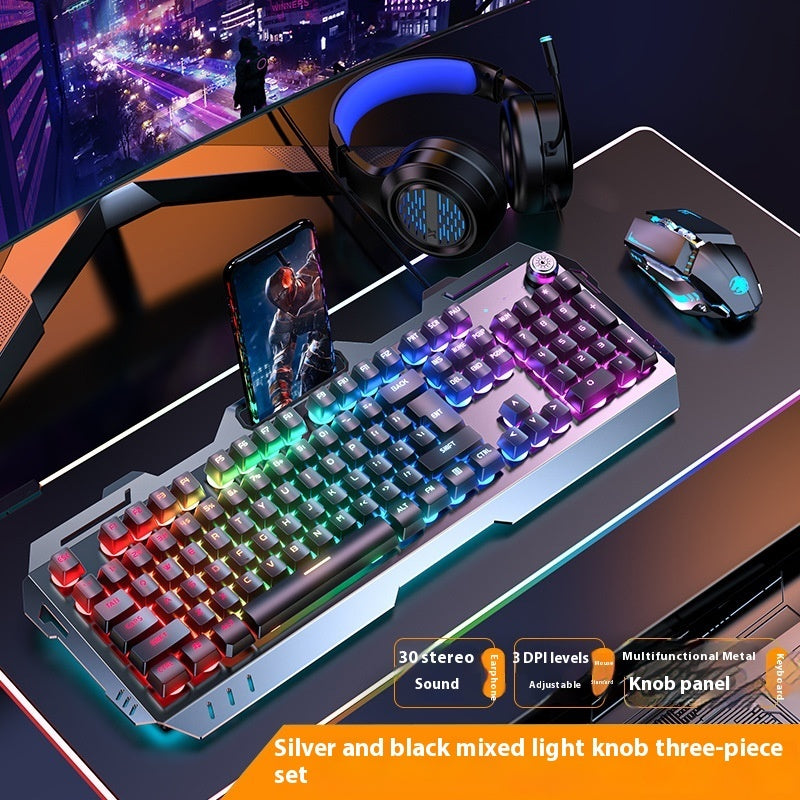 Clavier Gamer RGB – Molette Multimédia & Repose-poignet Intégré