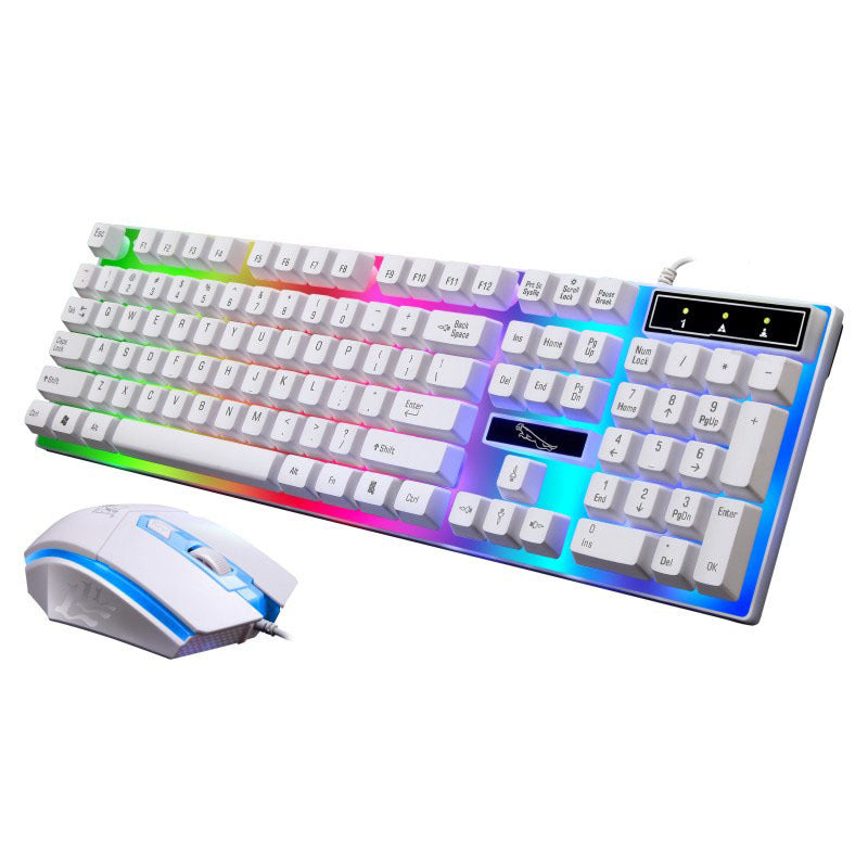 Combo Gamer G21 – Clavier & Souris Filaire RGB à Effet Mécanique