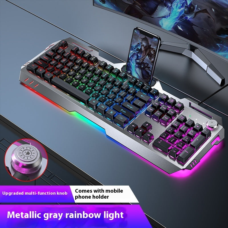 Clavier Gamer RGB – Molette Multimédia & Repose-poignet Intégré