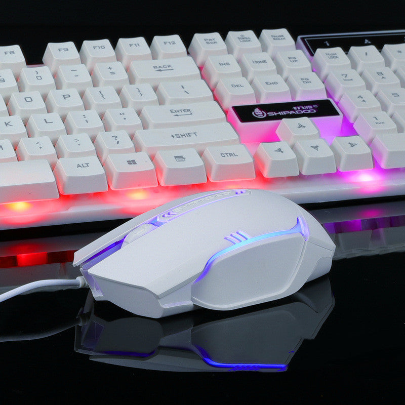 Kit tastiera e mouse da gioco RGB – Plug & Play USB per laptop o PC desktop