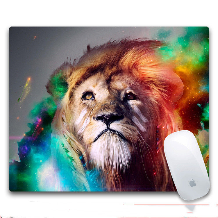 Tappetino per mouse da gioco fantasy - Illustrazione di tigre e strega
