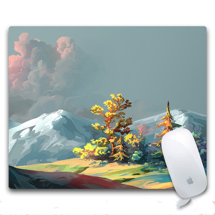 Tappetino per mouse da gioco fantasy - Illustrazione di tigre e strega