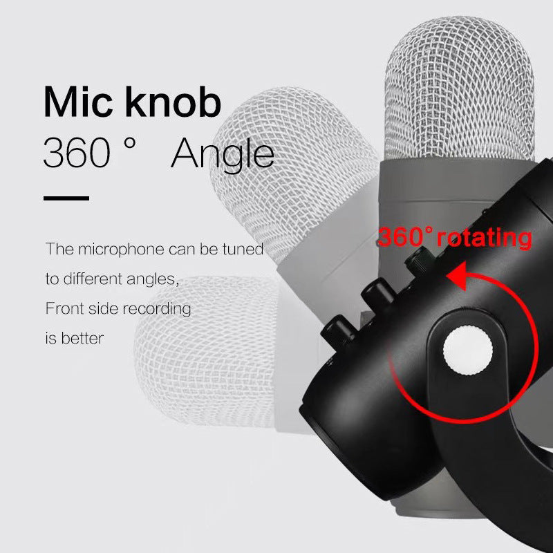 Microphone Professionnel USB HD – Réduction de Bruit, Enregistrement Studio, Streaming & Voix Off