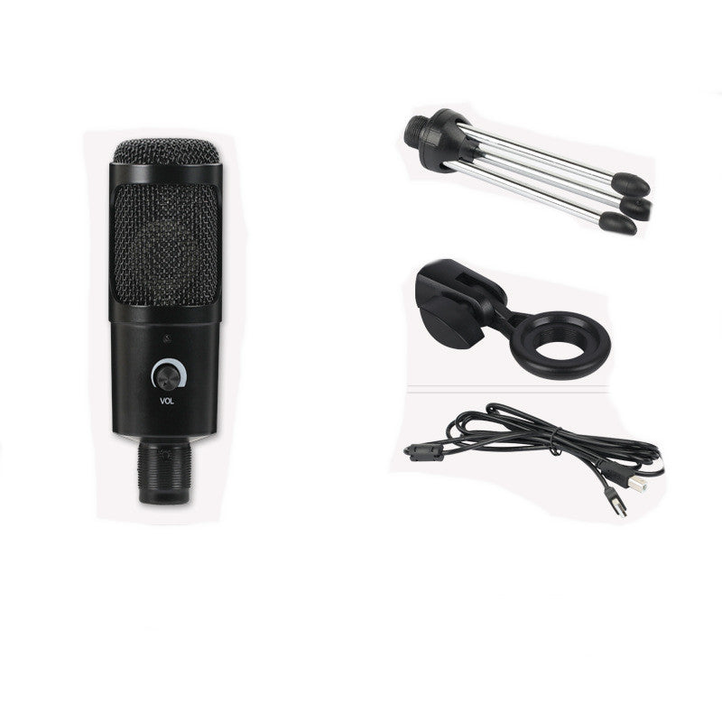 Microphone USB à Condensateur – Streaming, Gaming, Enregistrement Vocal (Plug & Play)