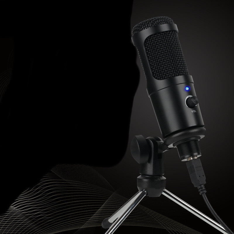 Microphone USB à Condensateur – Streaming, Gaming, Enregistrement Vocal (Plug & Play)