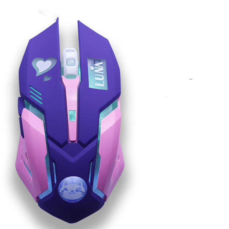 Souris Gamer Sans Fil LUNA – RGB, Silencieuse, Rechargeable, Ultra Précise