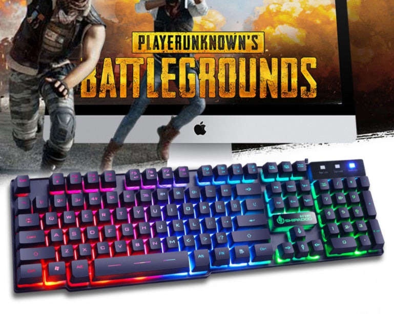 Kit tastiera e mouse da gioco RGB – Plug & Play USB per laptop o PC desktop