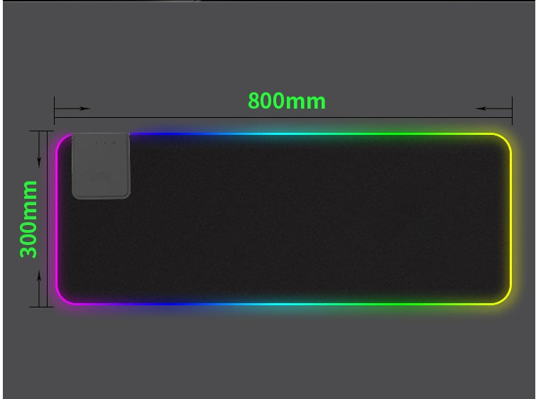 Tapis de Souris Gamer XXL RGB – Antidérapant & Rétroéclairé Multicouleur
