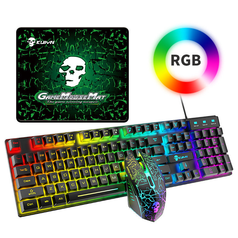Pack Gamer Kuiying T6 – Clavier & Souris RGB Lumineux | Design Blanc Futuriste