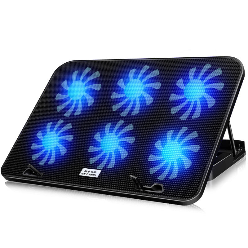 Support Refroidisseur A9 – 6 Ventilateurs LED Ultra-Silencieux pour Lapto