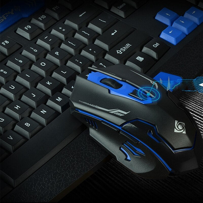 🎮 Pack Clavier + Souris Gamer Sans Fil HK8100 – Ergonomique & Résistant à l’eau