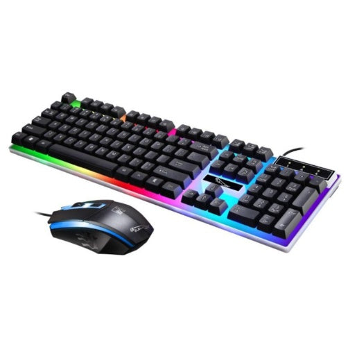 Combo Gamer G21 – Clavier & Souris Filaire RGB à Effet Mécanique