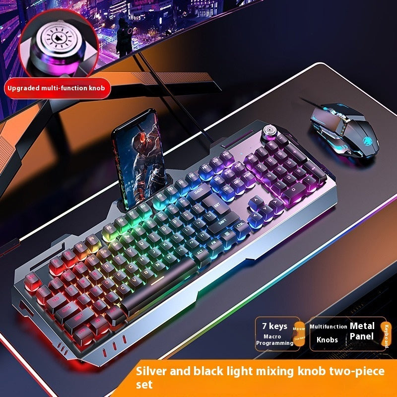 Clavier Gamer RGB – Molette Multimédia & Repose-poignet Intégré