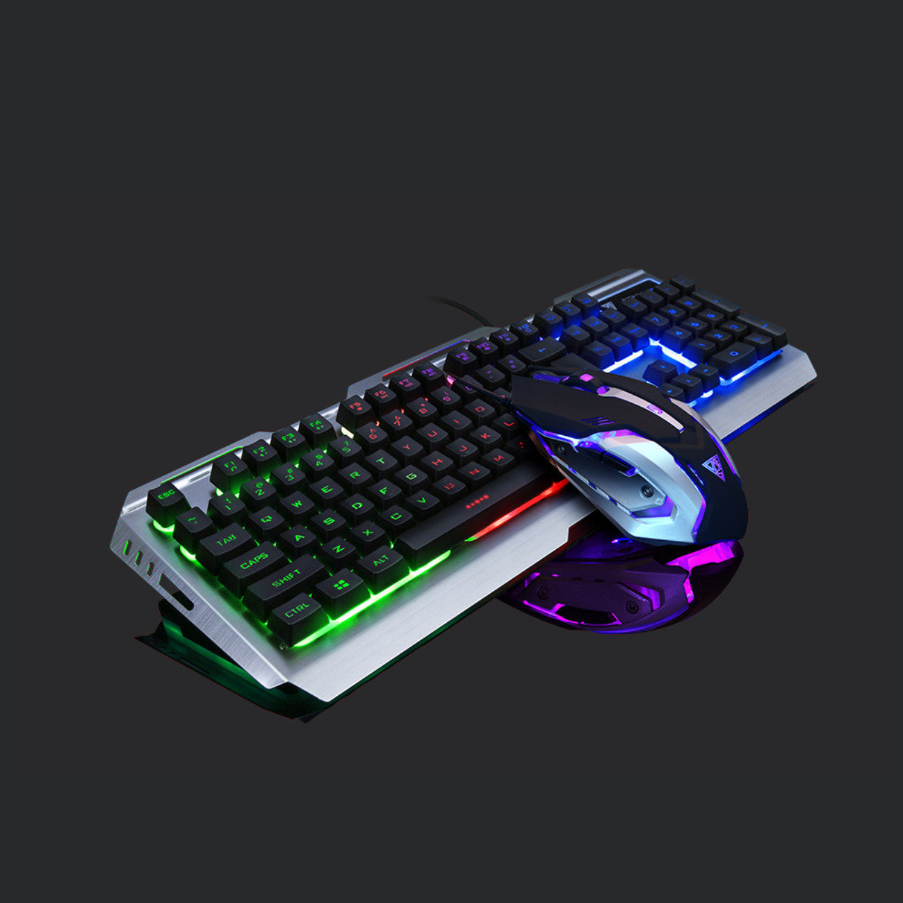 Clavier Gamer Filaire RGB avec Souris – Setup Gaming PC & Laptop Hautes Performances