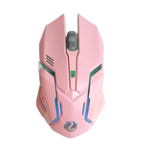 Souris Gaming Sans Fil RGB – Recharge USB + Clics Silencieux | Haute Précision & Design Futuriste