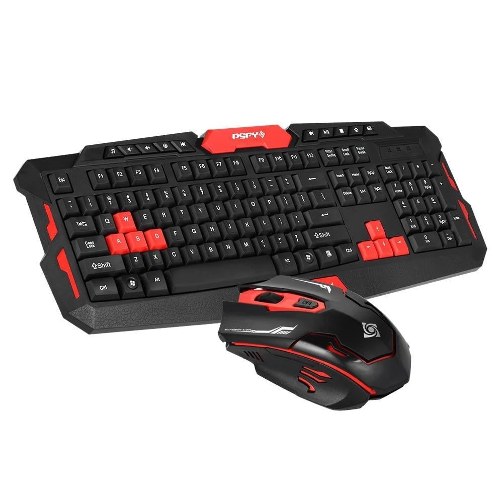 🎮 Pack Clavier + Souris Gamer Sans Fil HK8100 – Ergonomique & Résistant à l’eau