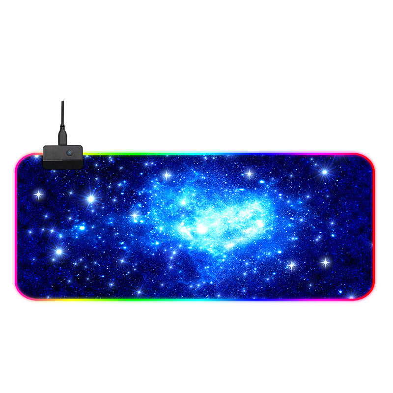 Tapis de Souris Gamer XXL RGB – Antidérapant & Rétroéclairé Multicouleur