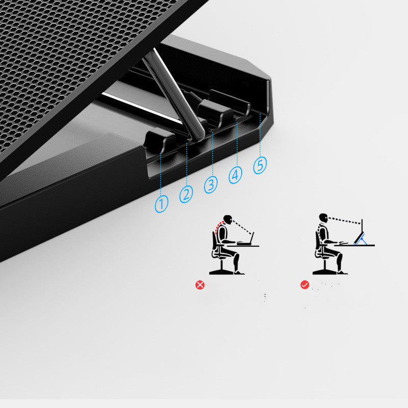 Support Refroidisseur A9 – 6 Ventilateurs LED Ultra-Silencieux pour Lapto