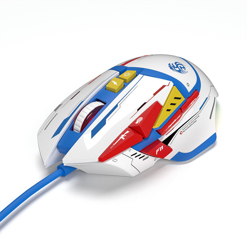 Souris Gaming Filaire Mecha RGB – Haute Précision, Prise Ergonomique, Design Futuriste