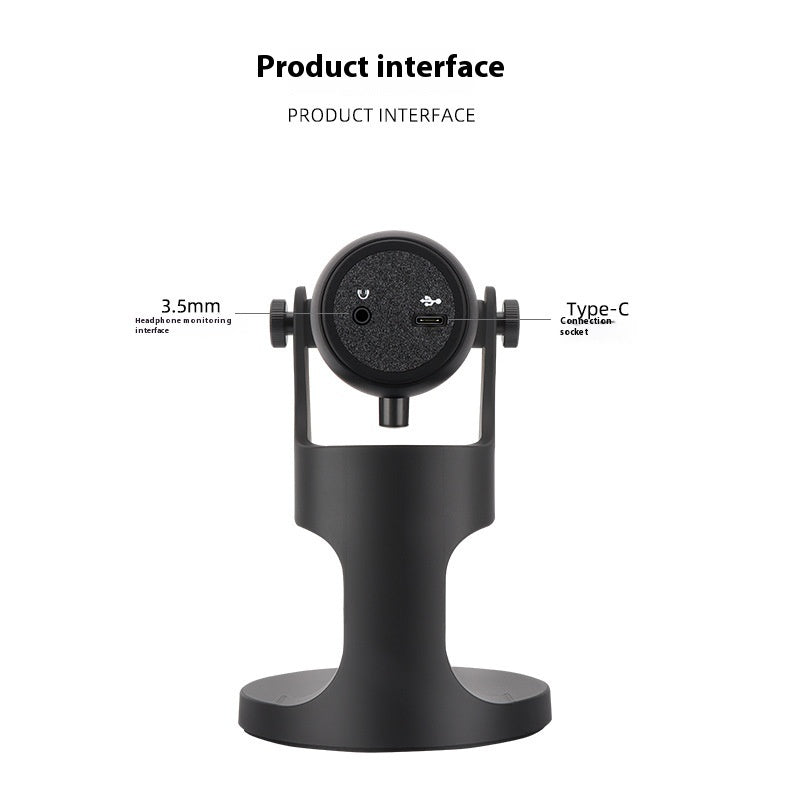 Microphone USB à Condensateur avec Lumière RGB – Streaming, Gaming & Podcasts