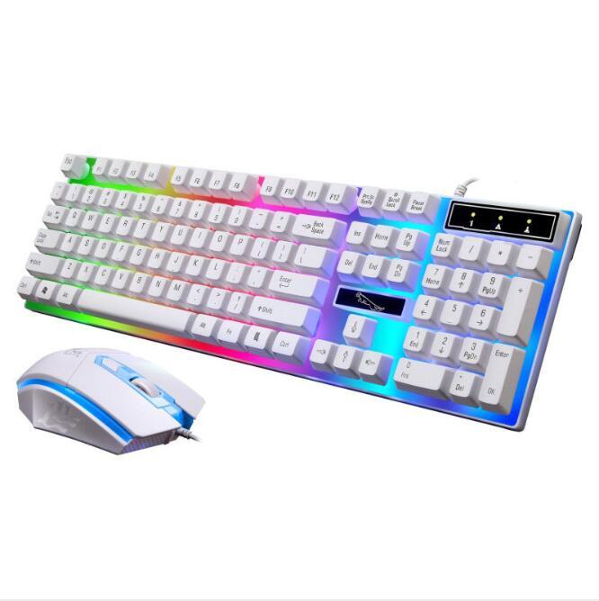 Combo Gamer G21 – Clavier & Souris Filaire RGB à Effet Mécanique