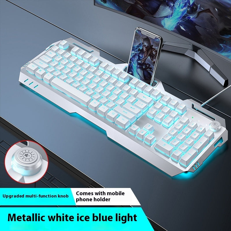 Clavier Gamer RGB – Molette Multimédia & Repose-poignet Intégré