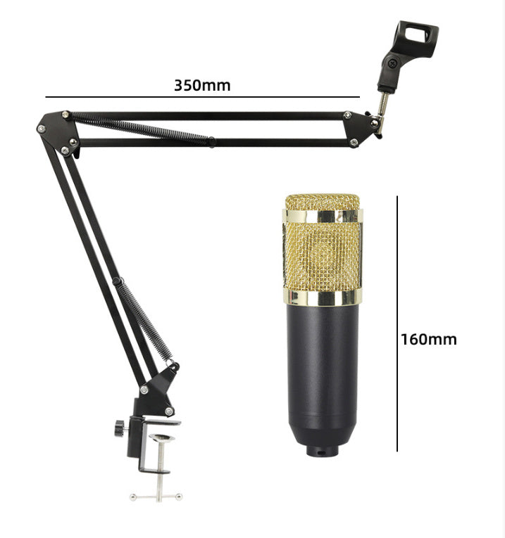 🎙️ Condenser Microphone V8 avec Carte Son – Idéal pour Mobile, PC et Streaming