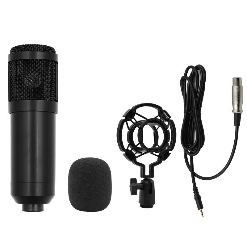 🎙️ Condenser Microphone V8 avec Carte Son – Idéal pour Mobile, PC et Streaming
