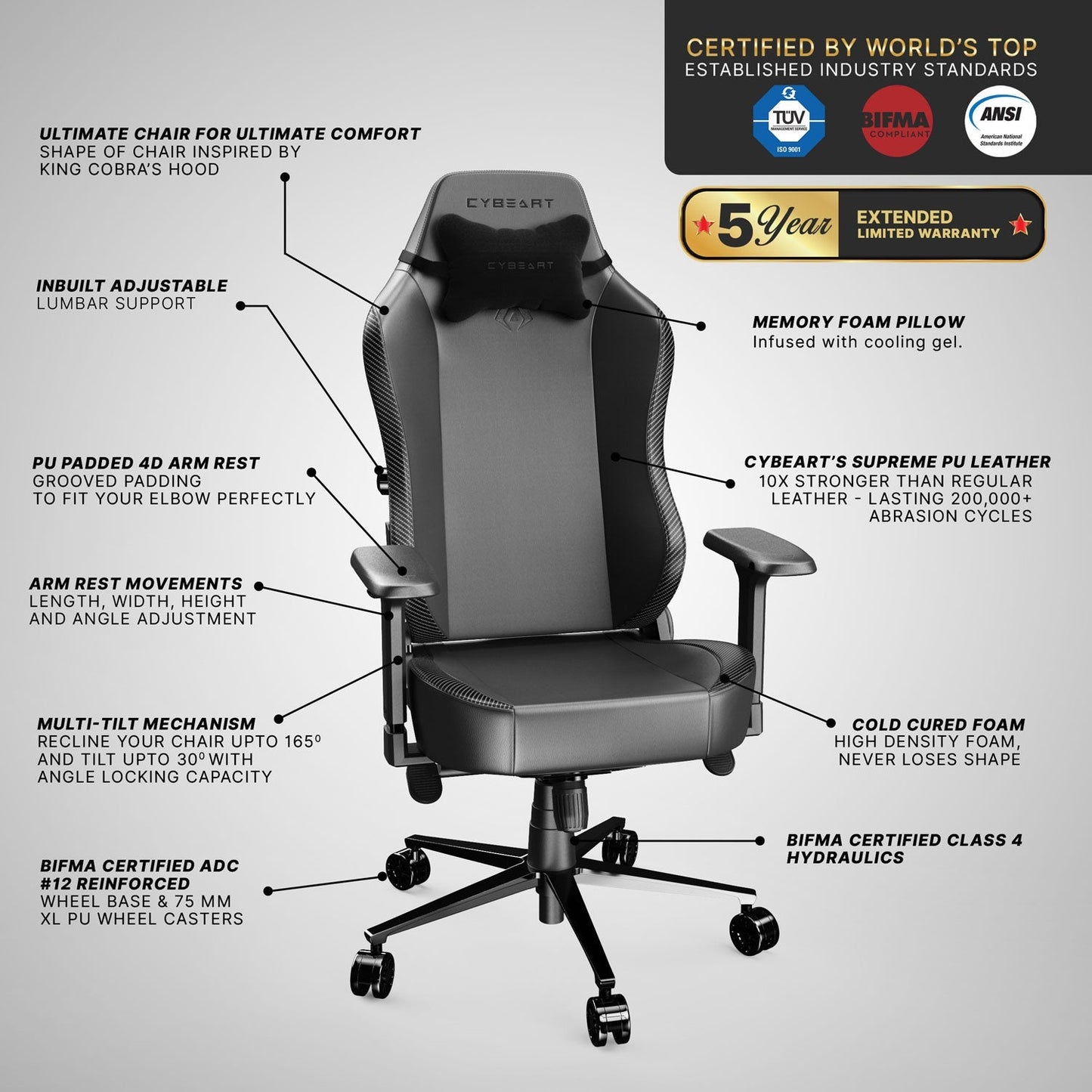 Apex Series - Ghost Edition Gaming Chair