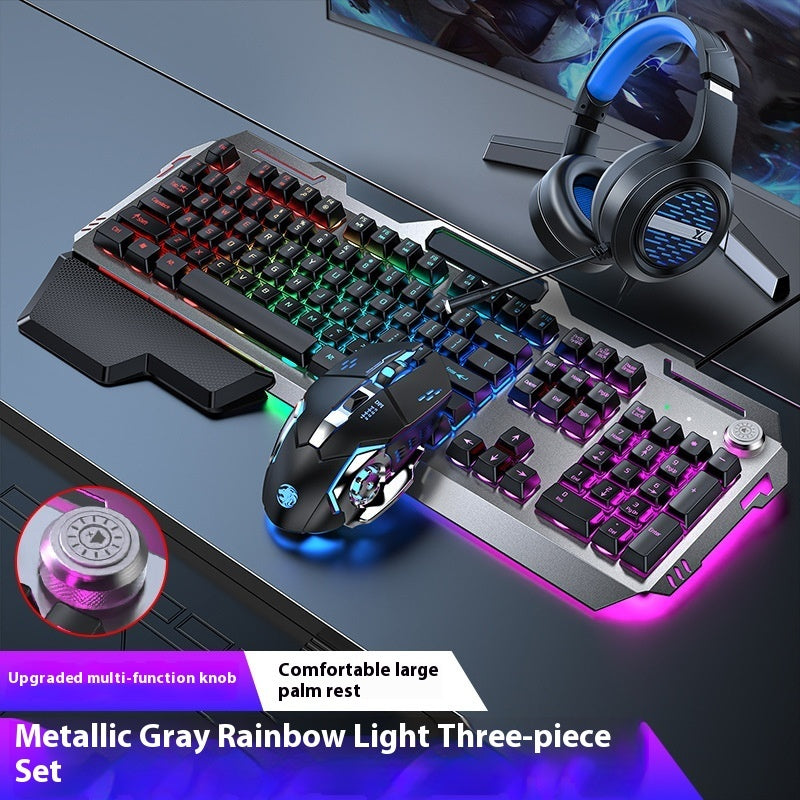 Clavier Gamer RGB – Molette Multimédia & Repose-poignet Intégré