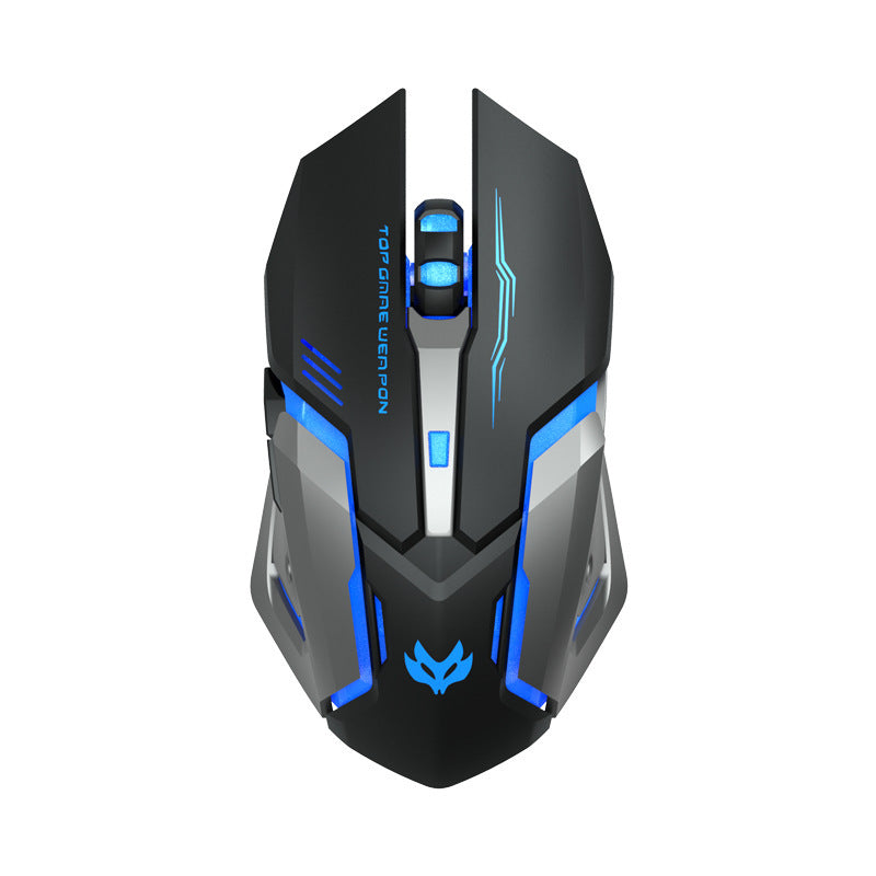 Souris Gaming Sans Fil RGB – Recharge USB + Clics Silencieux | Haute Précision & Design Futuriste