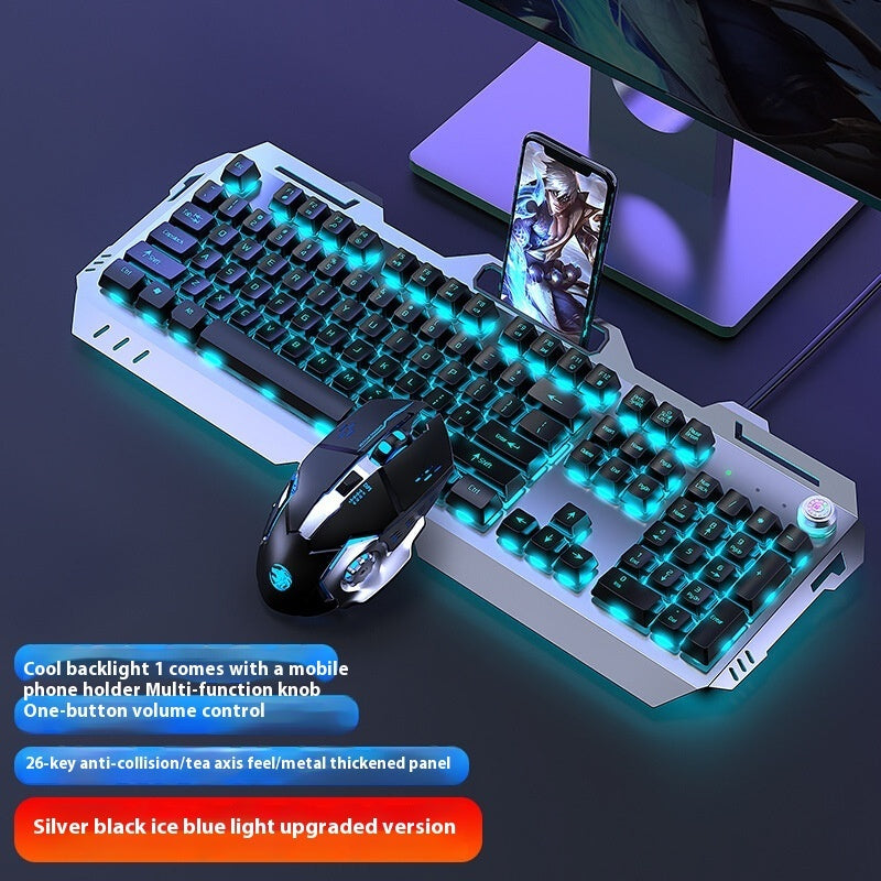 Clavier Gamer RGB – Molette Multimédia & Repose-poignet Intégré