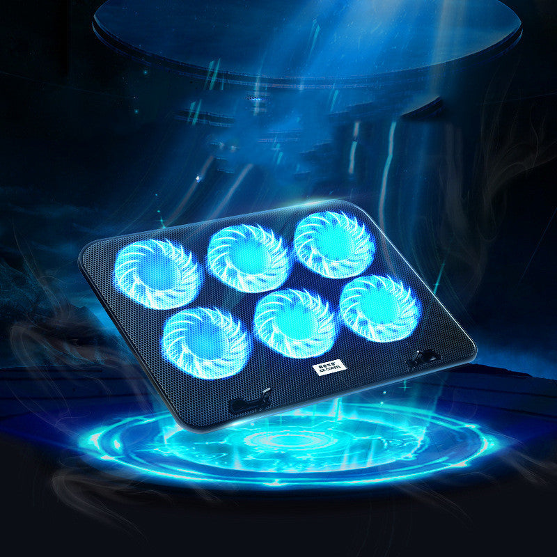 Support Refroidisseur A9 – 6 Ventilateurs LED Ultra-Silencieux pour Lapto