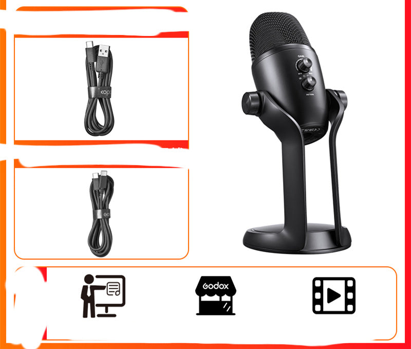 Micro K Song Antibruit – Micro USB Professionnel Plug & Play pour PC, Mac, Streaming & Enregistrement