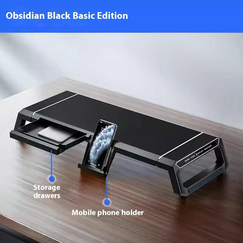 Support Élévateur pour Ordinateur Portable avec Tiroirs, Charge USB & Porte-Téléphone – Bureau Ergonomique