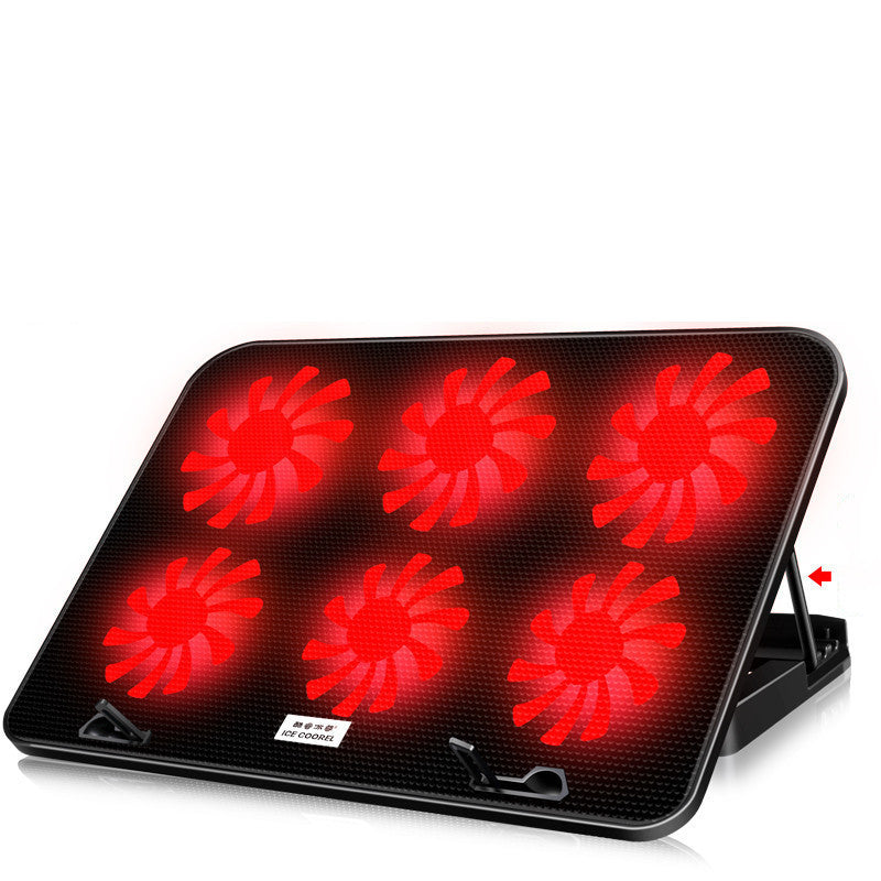 Support Refroidisseur A9 – 6 Ventilateurs LED Ultra-Silencieux pour Lapto