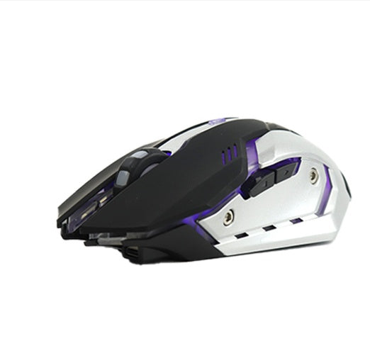 Souris Gaming Sans Fil RGB – Recharge USB + Clics Silencieux | Haute Précision & Design Futuriste
