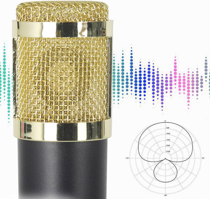 🎙️ Condenser Microphone V8 avec Carte Son – Idéal pour Mobile, PC et Streaming