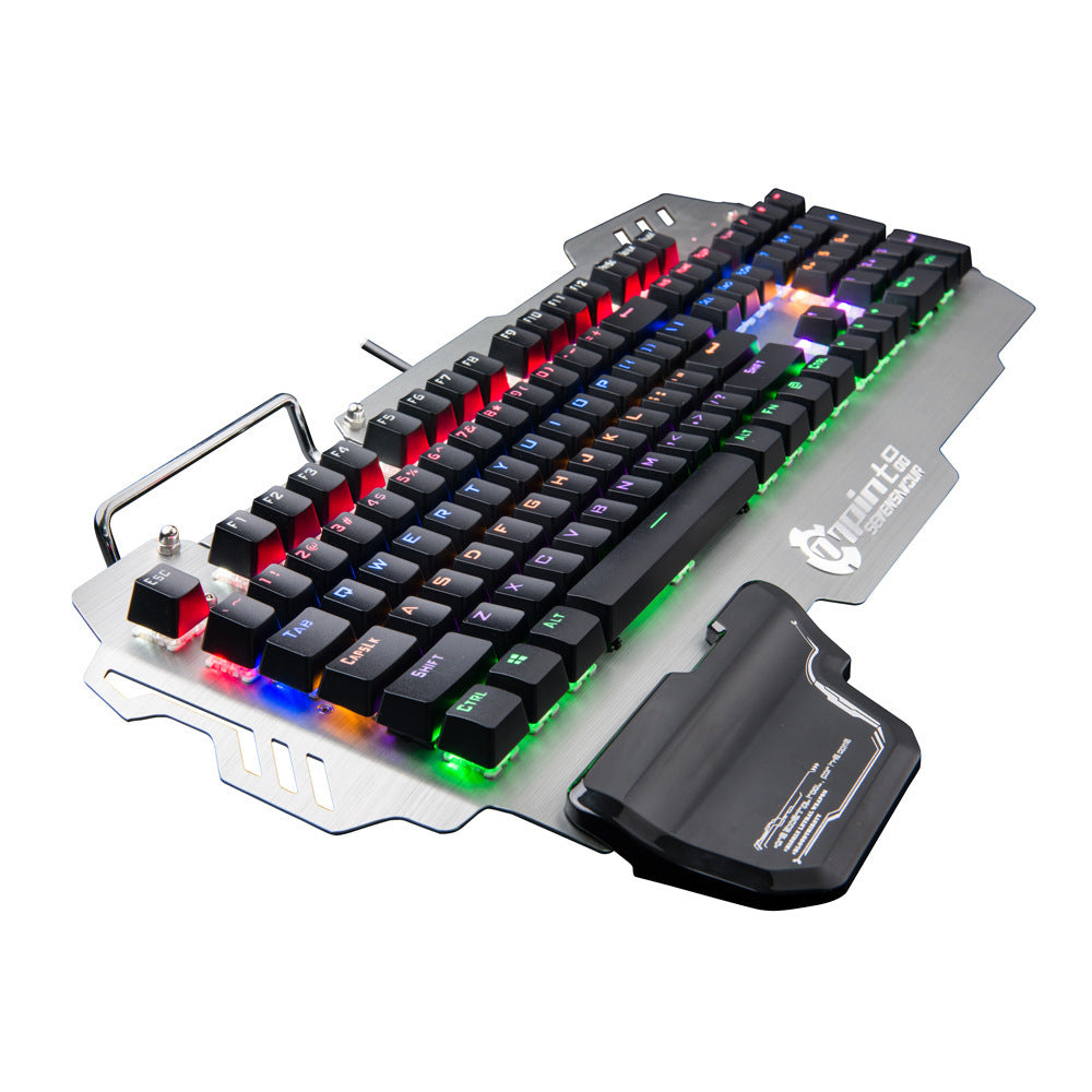 "Clavier Gamer Pro RGB – Frappe Mécanique & Repose-poignet Intégré"
