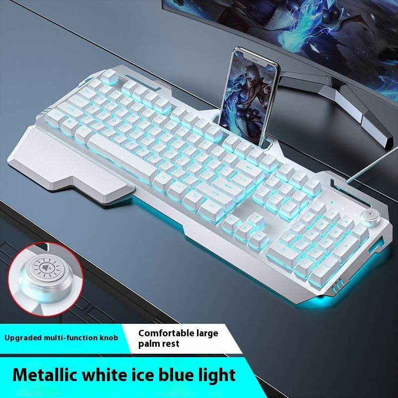 Clavier Gamer RGB – Molette Multimédia & Repose-poignet Intégré