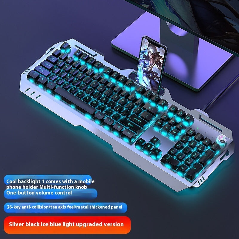 Clavier Gamer RGB – Molette Multimédia & Repose-poignet Intégré