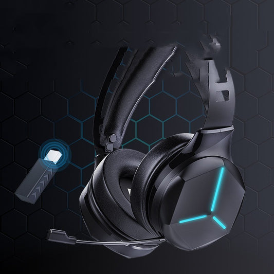 Casque Gamer Sans Fil – Bluetooth + USB 2.4G | Son Stéréo 3D + Micro HD