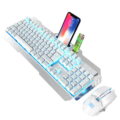 Clavier Gamer Sans Fil Rechargeable + Souris RGB – Xinmeng 670 avec Support Téléphone
