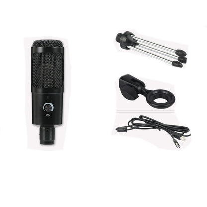 Microphone USB à Condensateur – Streaming, Gaming, Enregistrement Vocal (Plug & Play)