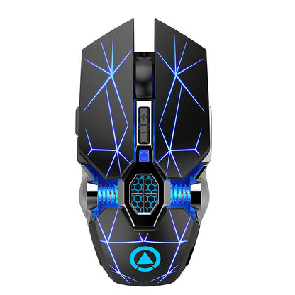 Souris Gamer Sans Fil Silver Eagle A7 – Clics Silencieux + Recharge USB + Effets LED