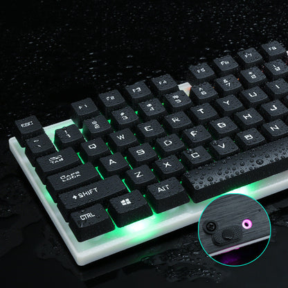 Kit tastiera e mouse da gioco RGB – Plug &amp; Play USB per laptop o PC desktop