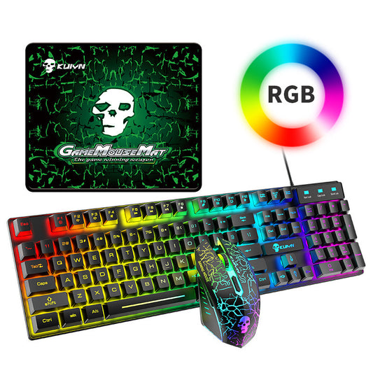 Pack Gamer Kuiying T6 – Clavier & Souris RGB Lumineux | Design Blanc Futuriste