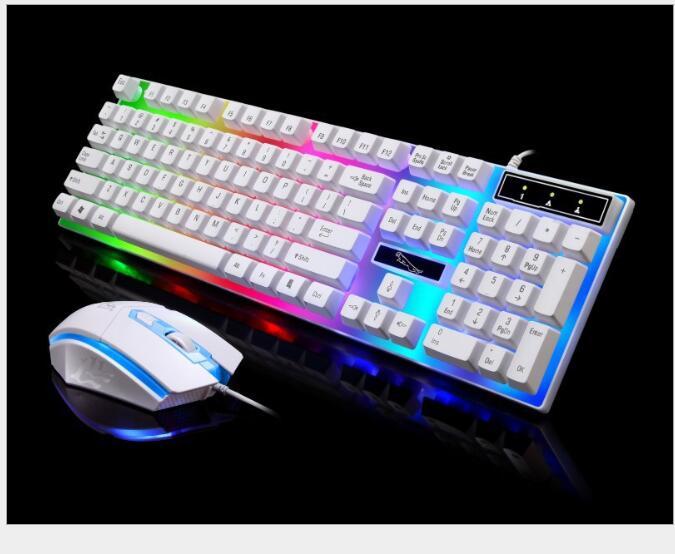 Combo Gamer G21 – Clavier & Souris Filaire RGB à Effet Mécanique
